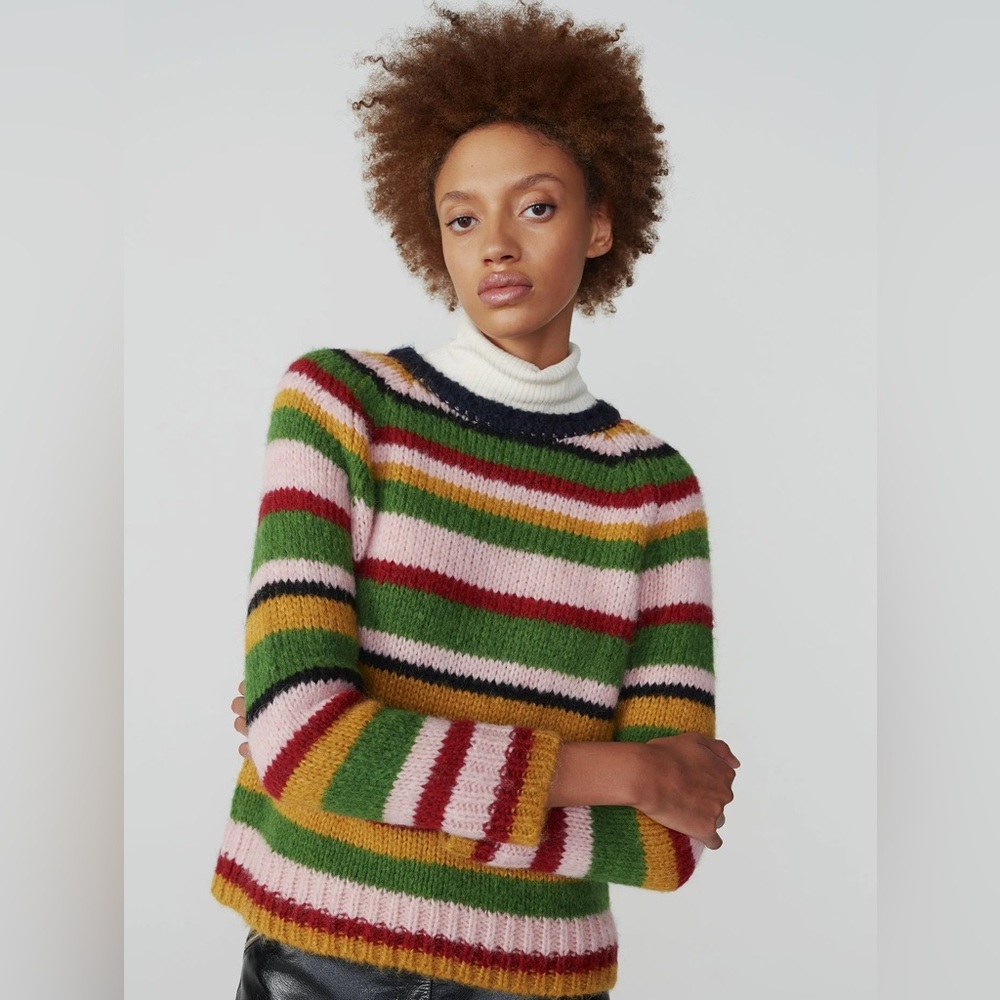 Alexachung Sid Striped Mohair Sweater